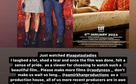 'लापता लेडीज' ने जेनेलिया देशमुख से पाई प्रशंसा ! पोस्ट शेयर कर कहा 'मैं हंसी और रोई भी'