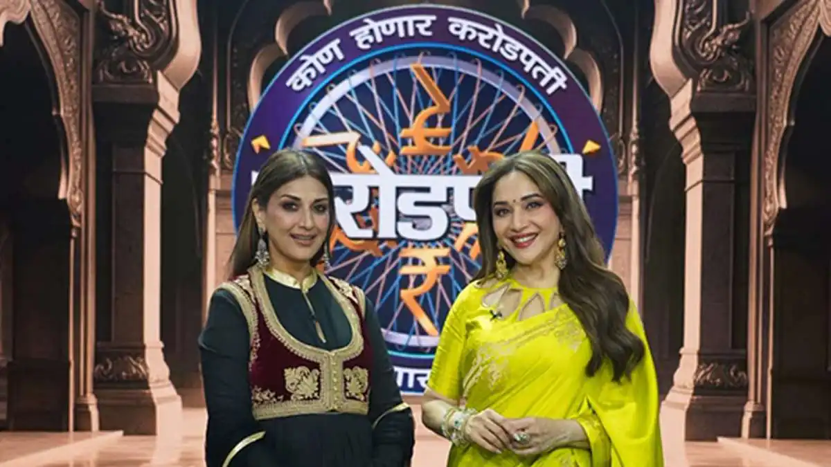माधुरी के क्विज शो की पहली मेहमान बनीं सोनाली बेंद्रे: बोलीं- प्लीज हम दोनों के लिए कुछ लिखिए; दोनों ने कभी साथ फिल्म नहीं की